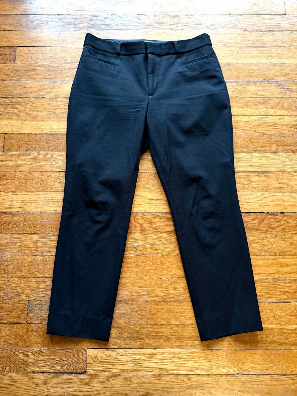 BANANA REPUBLIC 'Sloan' Black Stretch Trousers Women sz 8S